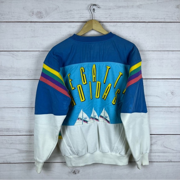 Vintage 1980s Adidas Regatta Sweatshirt Small - Picture 2 of 10